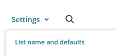mailchimp lists name and defaults link